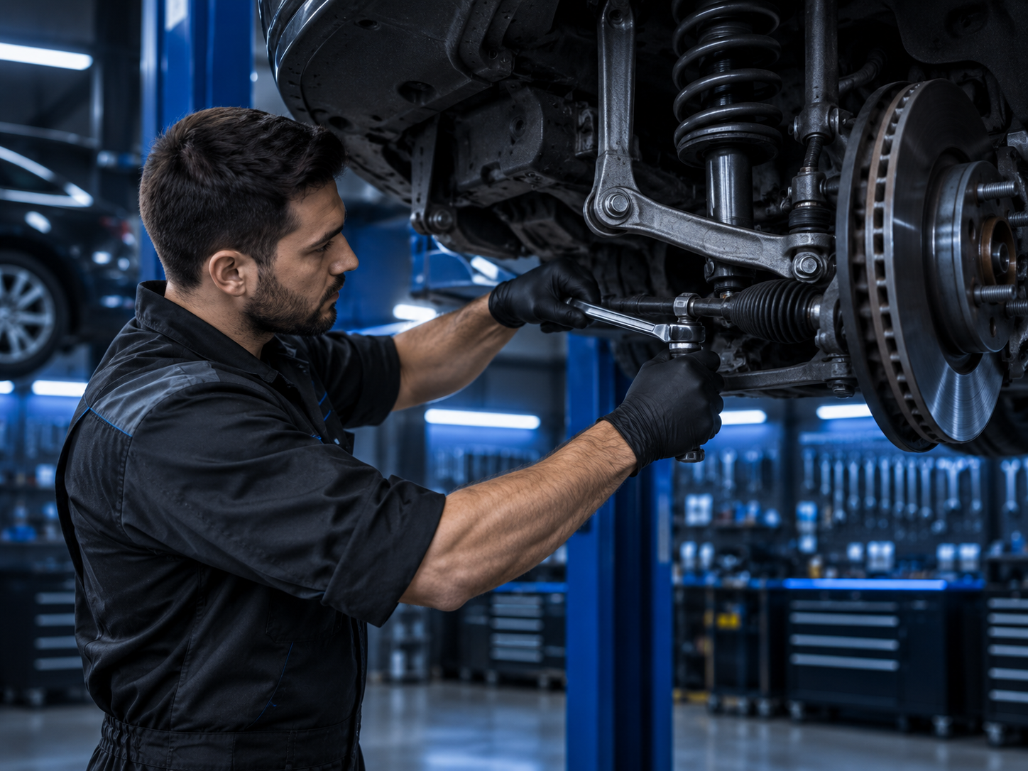 Servicio de suspensión y dirección